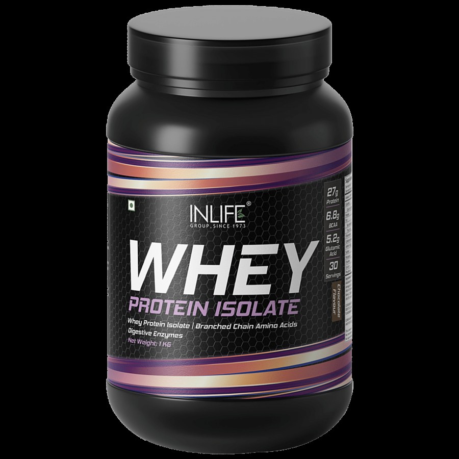 INLIFE Whey Protein Isolate Powder - Chocolate