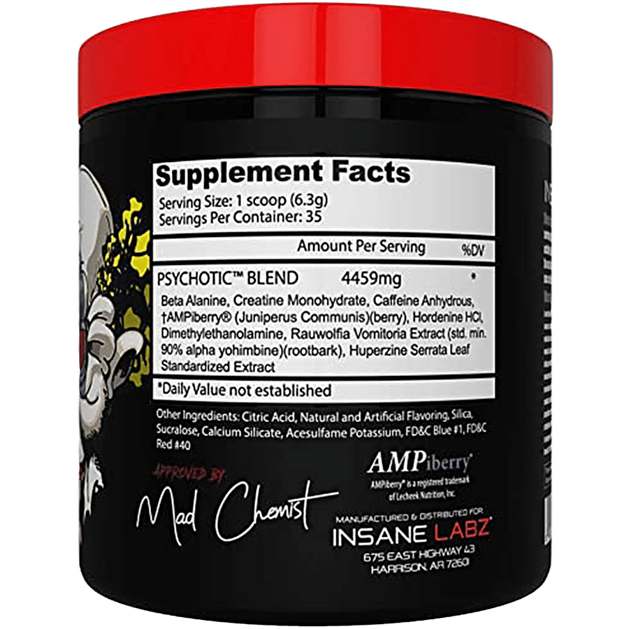 Insane Labz Psychotic Dietary Supplement For Grapes For Energy