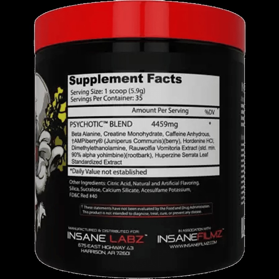 Insane Labz Psychotic Dietary Supplement For Energy