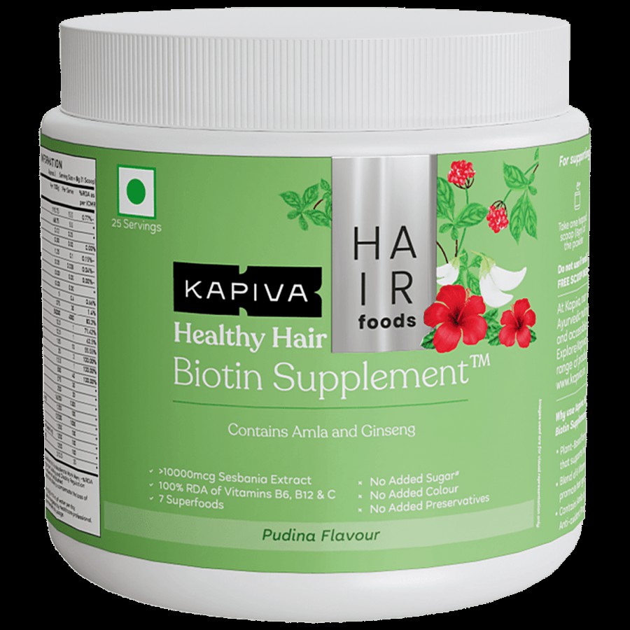 Kapiva Healthy Hair Biotin Supplement - 10000 mcg