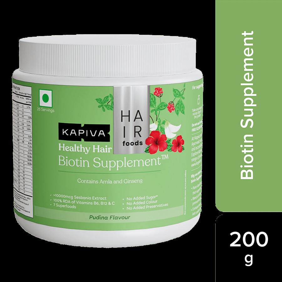 Kapiva Healthy Hair Biotin Supplement - 10000 mcg