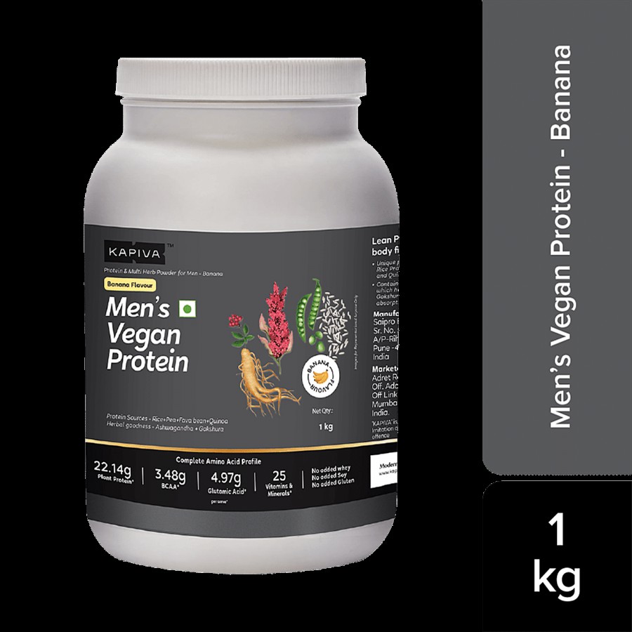 Kapiva Men’s Vegan Protein - Banana Flavour