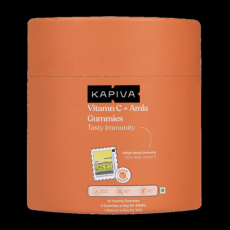 Kapiva Vitamin C + Amla Gummies - Boosts Immunity