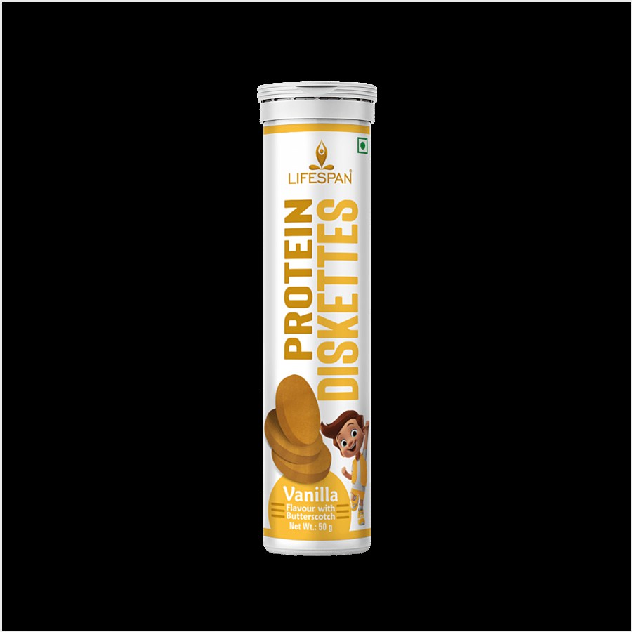 Lifespan Protein Diskettes Vanilla Flavour With Butterscotch