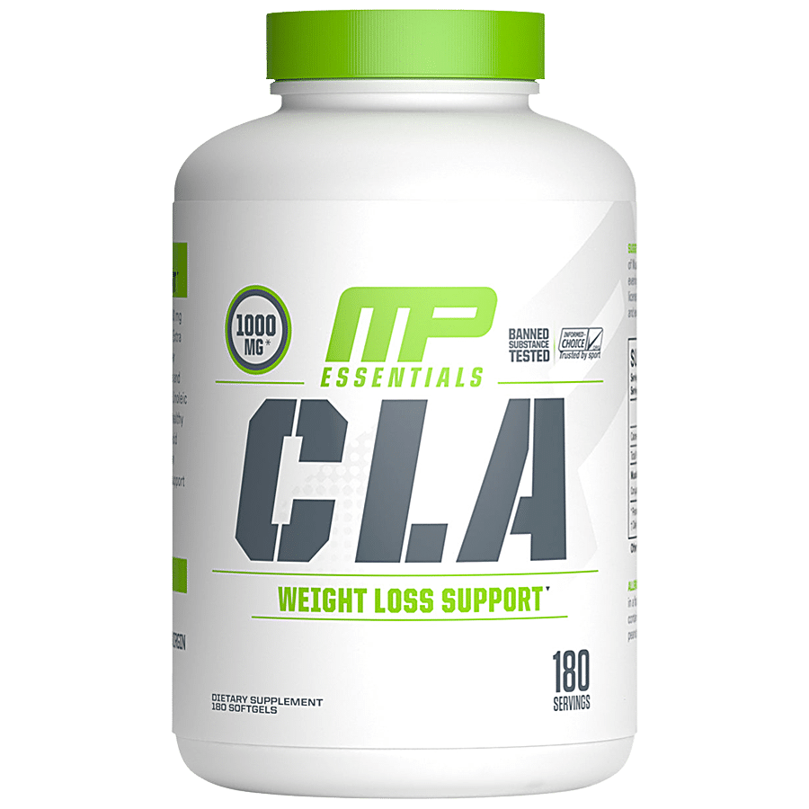 MUSCLEPHARM Essentials CLA Weight Loss Support Dietary Supplement Softgel - Helps To Reduce Fat