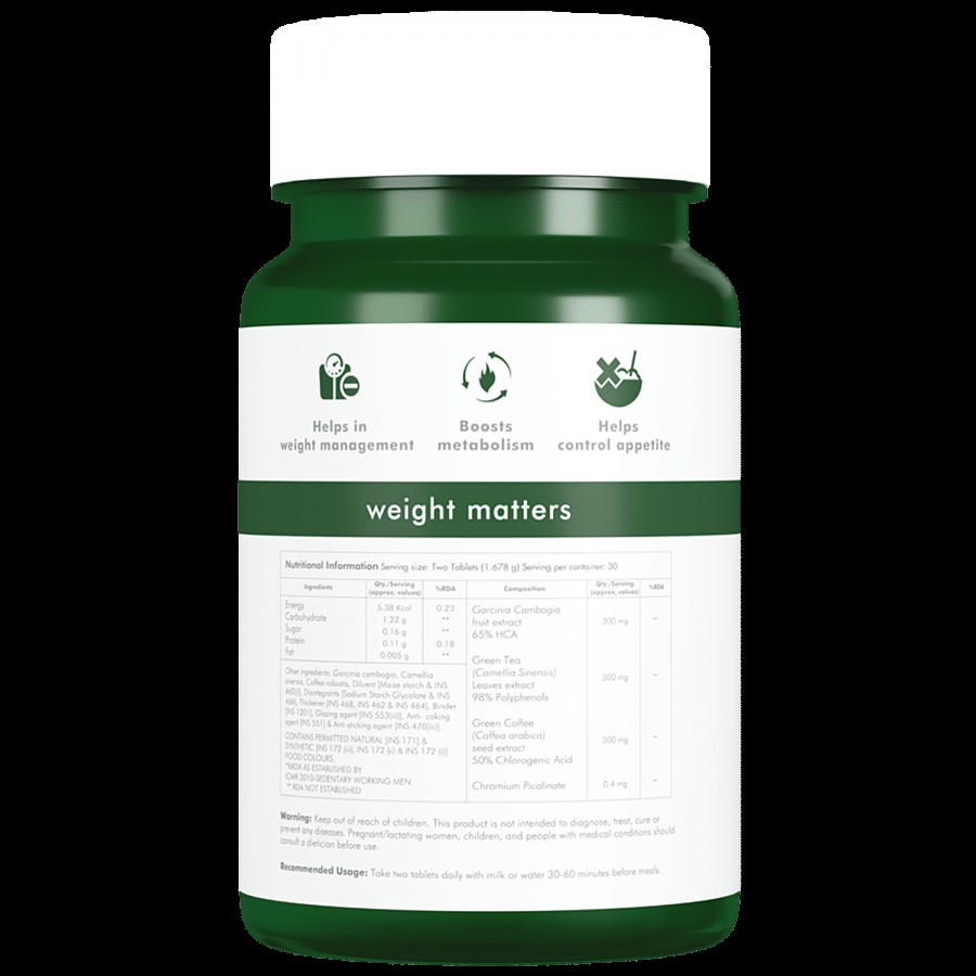 Man Matters Lean Weight Tablets - Infused With Garnicia & Green Tea