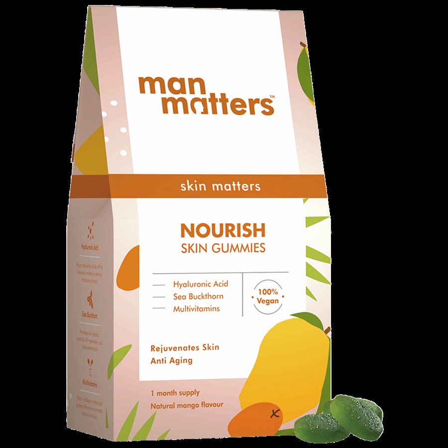 Man Matters Nourish Skin Gummies - Infused With Hyaluronic Acid & Multivitamins