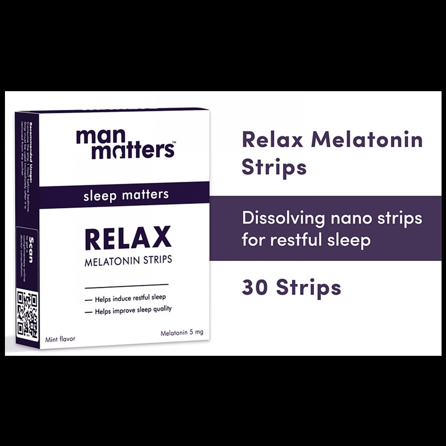 Man Matters Relax Melatonin Strips - Helps Induce Sleep