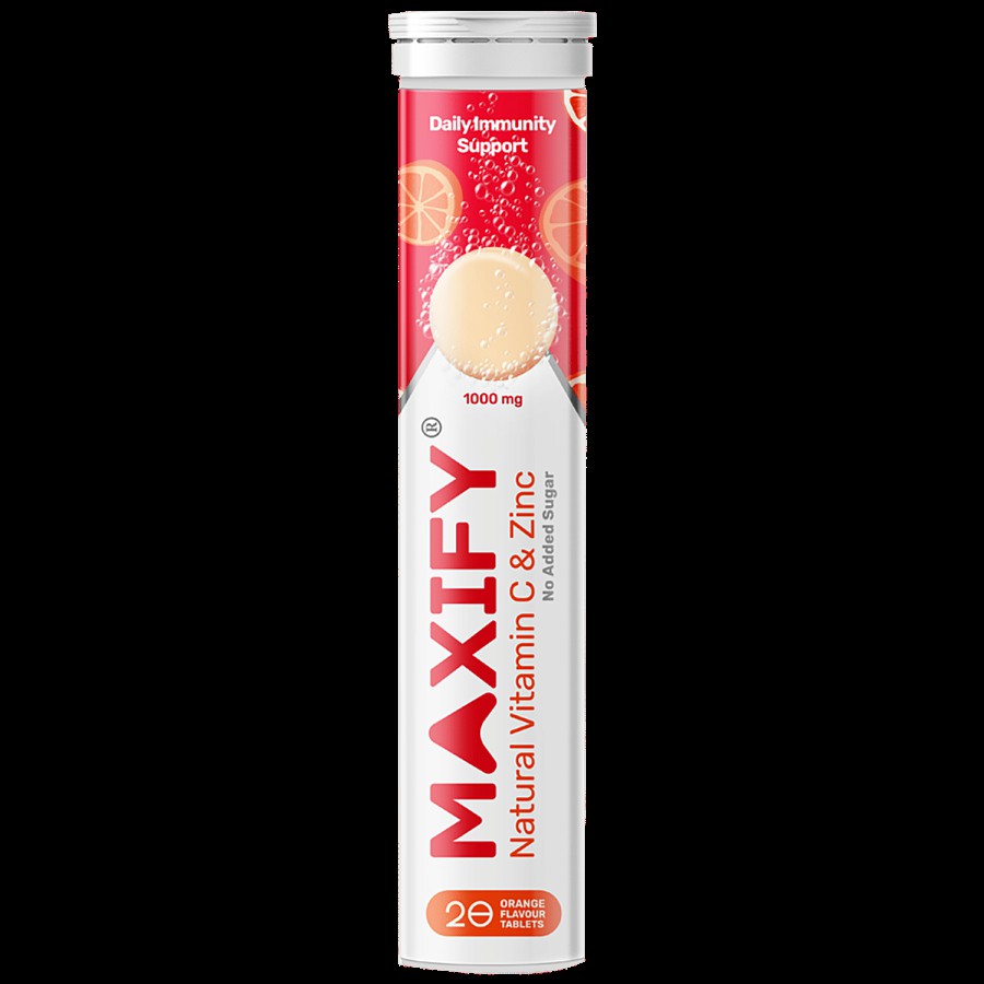 Maxify Natural Vitamin C & Zinc - Effervescent Tablets