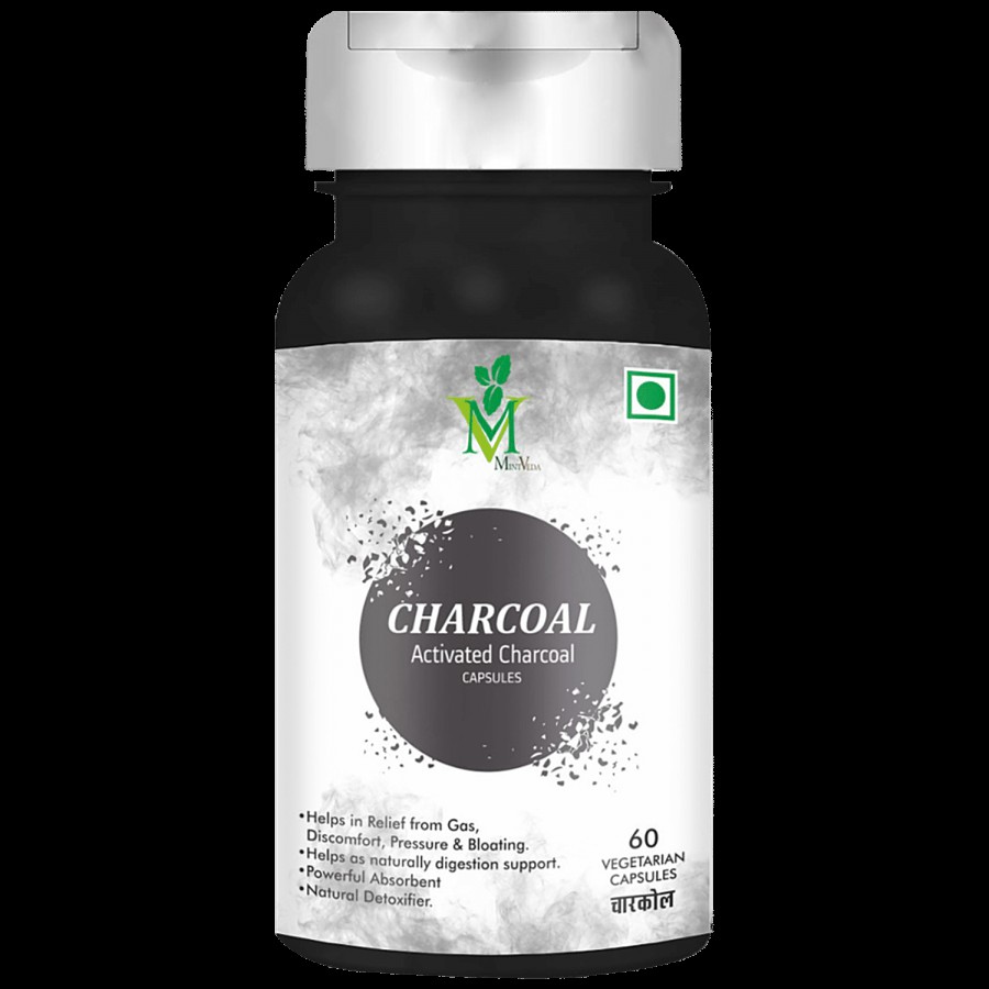 Mintveda Activated Charcoal Vegetarian Capsules