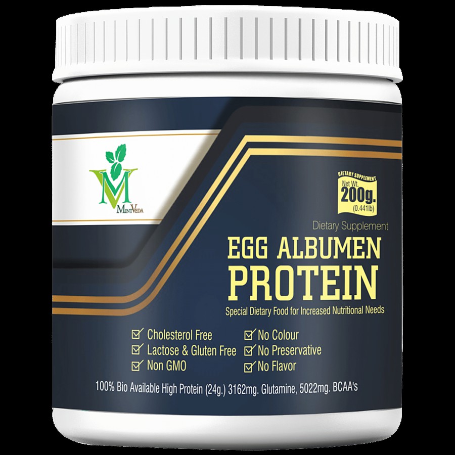 Mintveda Egg White Albumen Protein Powder - Lactose & Gluten-free