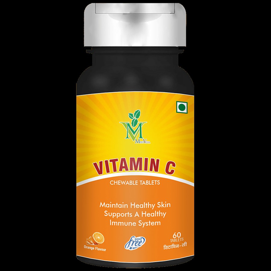 Mintveda Vitamin C Chewable Vegetarian Tablets - Orange Flavour