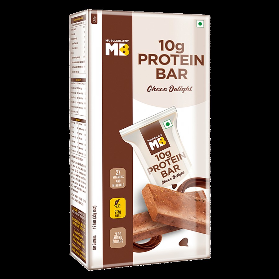 MuscleBlaze 10g Protein Bar - Zero Added Sugars