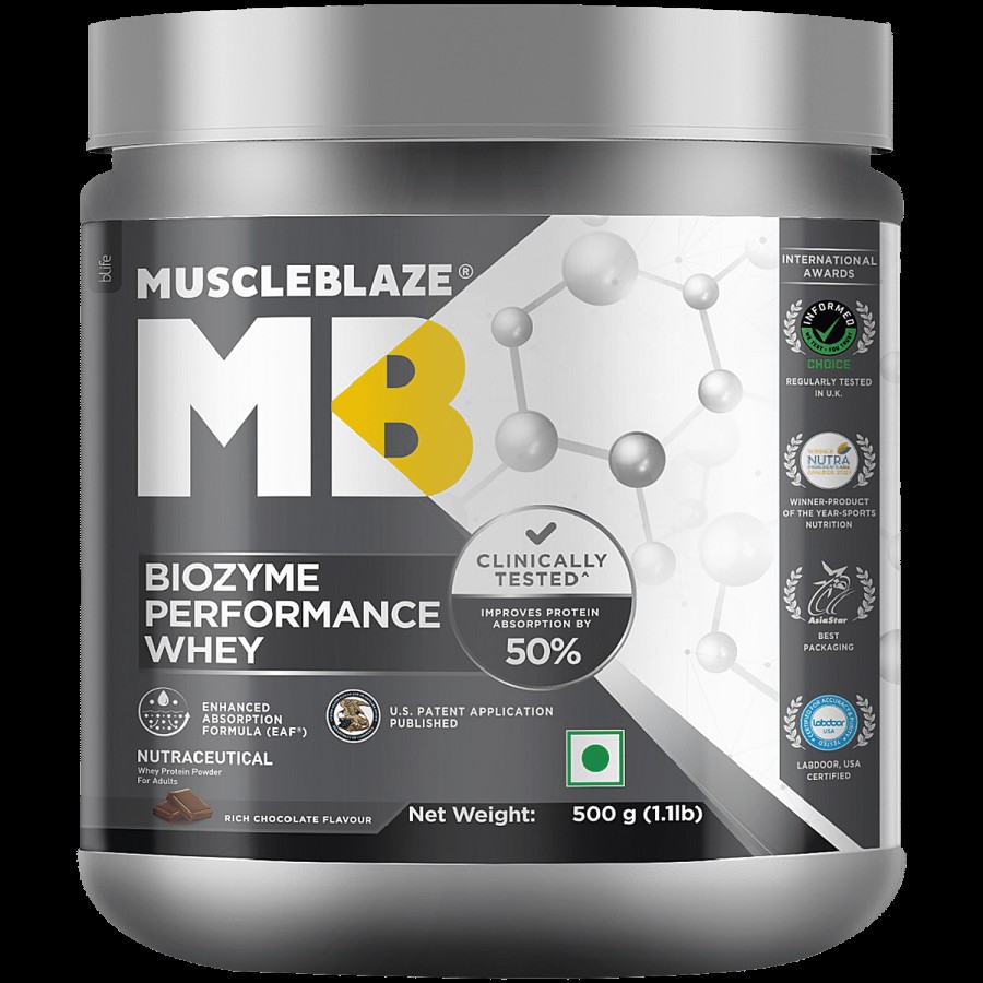 MuscleBlaze Biozyme Performance Whey - Labdoor USA Certified