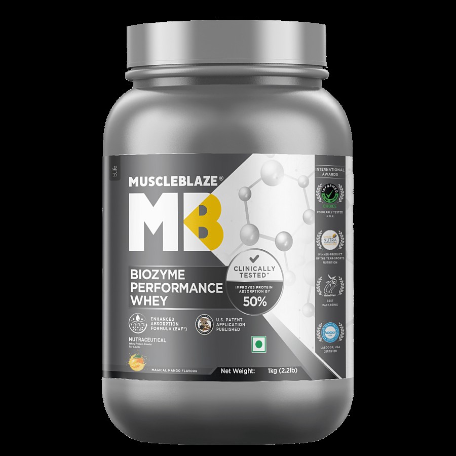 MuscleBlaze Biozyme Performance Whey Protein - Magical Mango