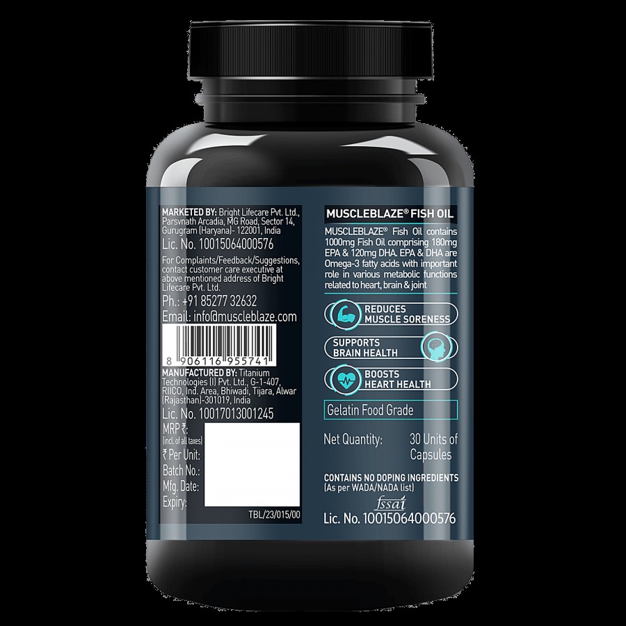 MuscleBlaze Omega 3 Fish Oil 1000 mg