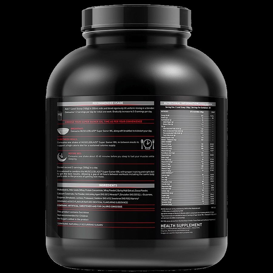 MuscleBlaze Super Gainer XXL - 67.5g Protein