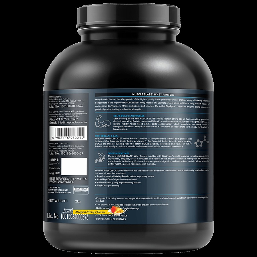 MuscleBlaze Whey Protein - Mango