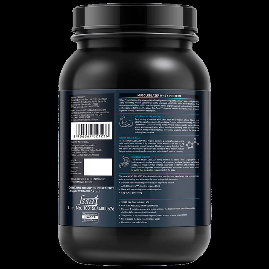 MuscleBlaze Whey Protein - Vanila