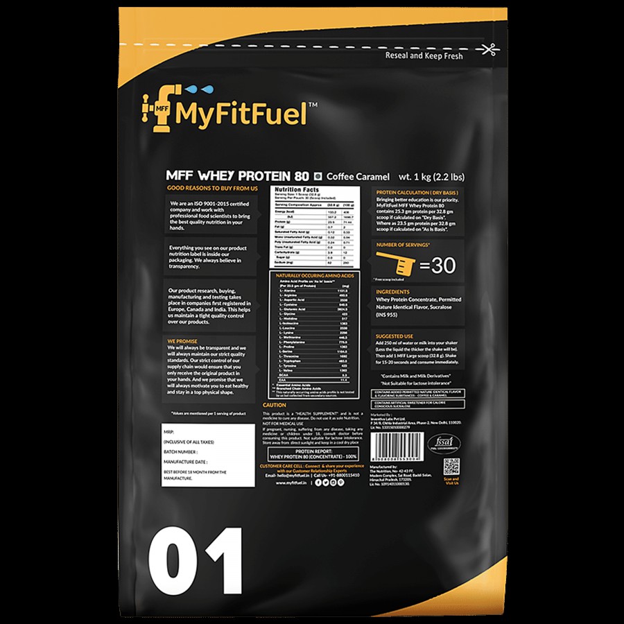 MyFitFuel MFF Whey Protein 80 - Coffee Caramel