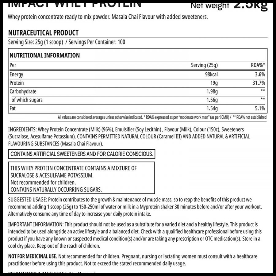 Myprotein Impact Whey Protein - Masala Chai