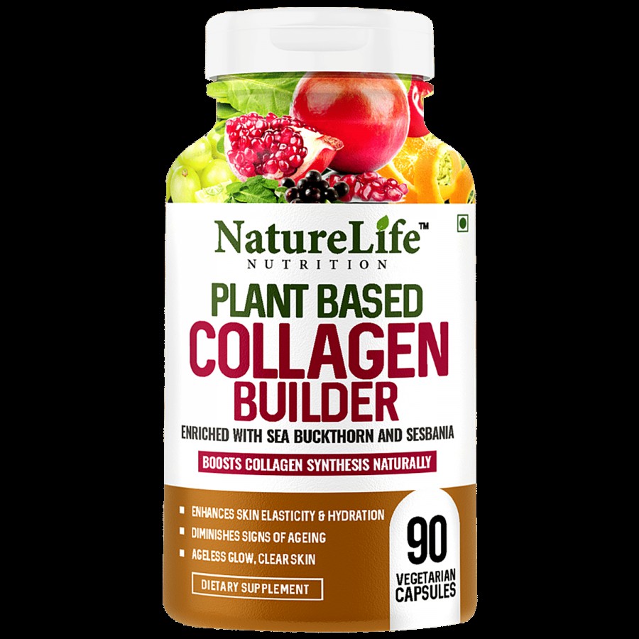 Nature Life Nutrition Plant Based Collagen Builder Capsule - Enhances Skin Elasticity