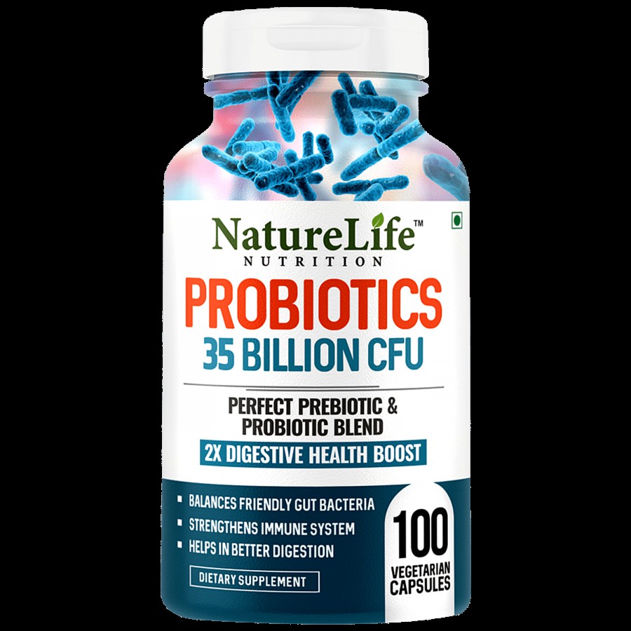 Nature Life Nutrition Probiotics 35 Billion CFU Dietary Supplement Capsules - For Digestion