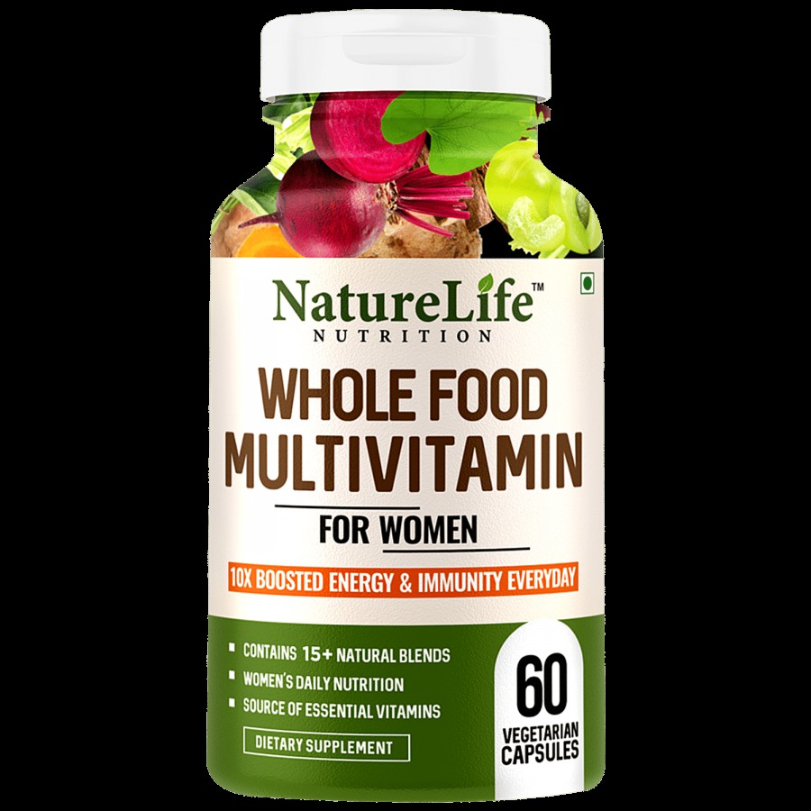 Nature Life Nutrition Whole Food Multivitamin Dietary Supplement Capsules - For Women