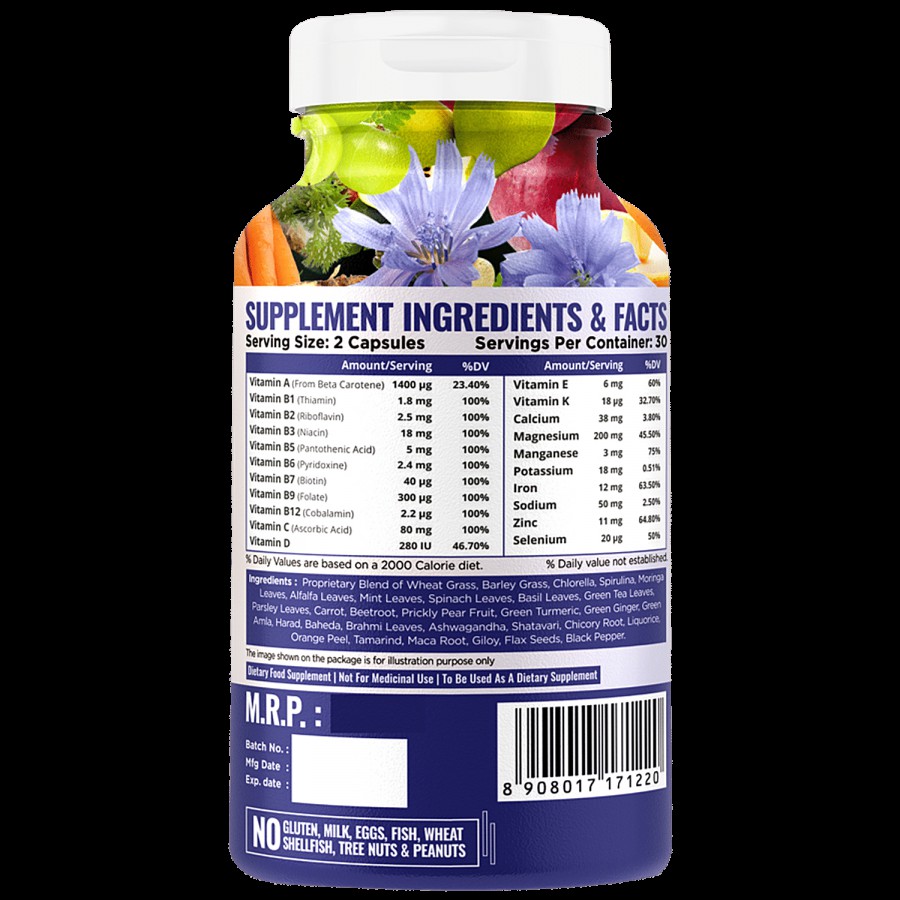 Nature Life Nutrition Whole Food Multivitamin For Men Capsule - Provides Energy