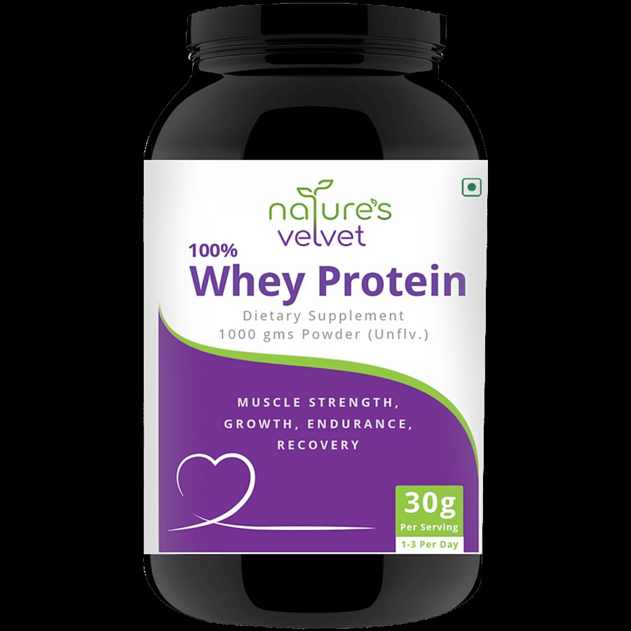 Natures Velvet 100 % Whey Protein - For Fitness & Strength