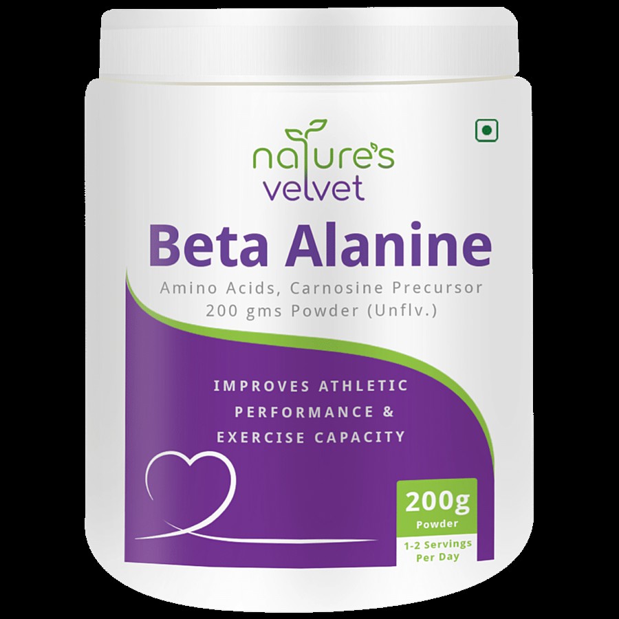 Natures Velvet Beta-Alanine Powder - Improves Athletic Performance Capacity