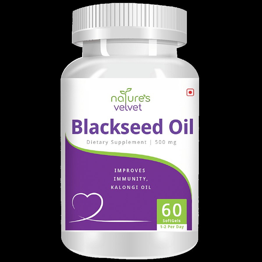 Natures Velvet Blackseed Oil 500mg Softgels - For Immunity & Health