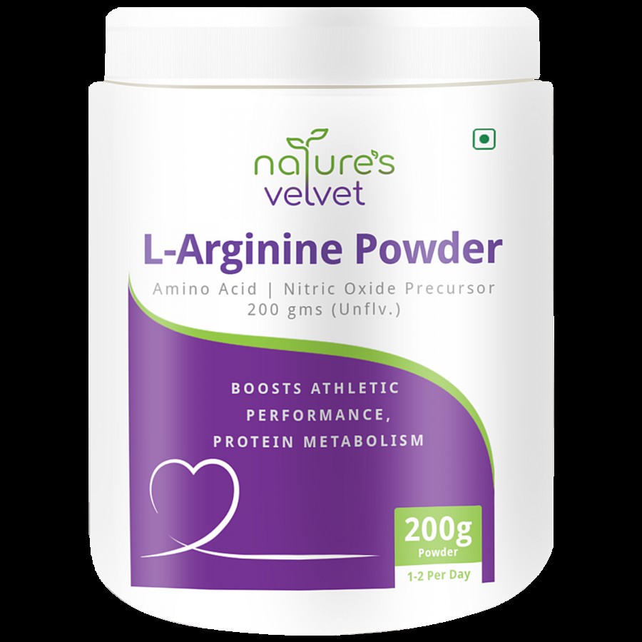 Natures Velvet L-Arginine Powder - Boosts Athletic Performance