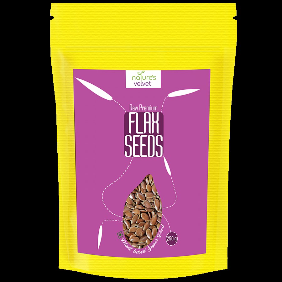 Natures Velvet Raw Flax Seeds/Alsi - Veg Source Of Omega 3-6-9 Fatty Acids