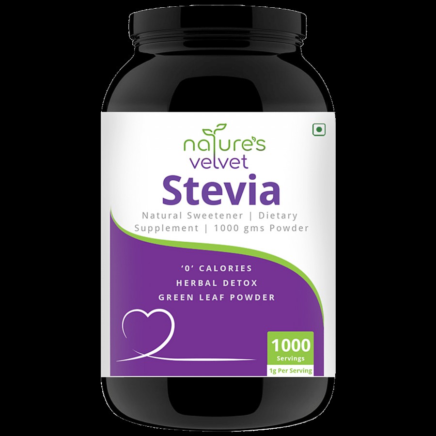 Natures Velvet Stevia Leaf Powder - Natural Sweetener & Herbal Detox