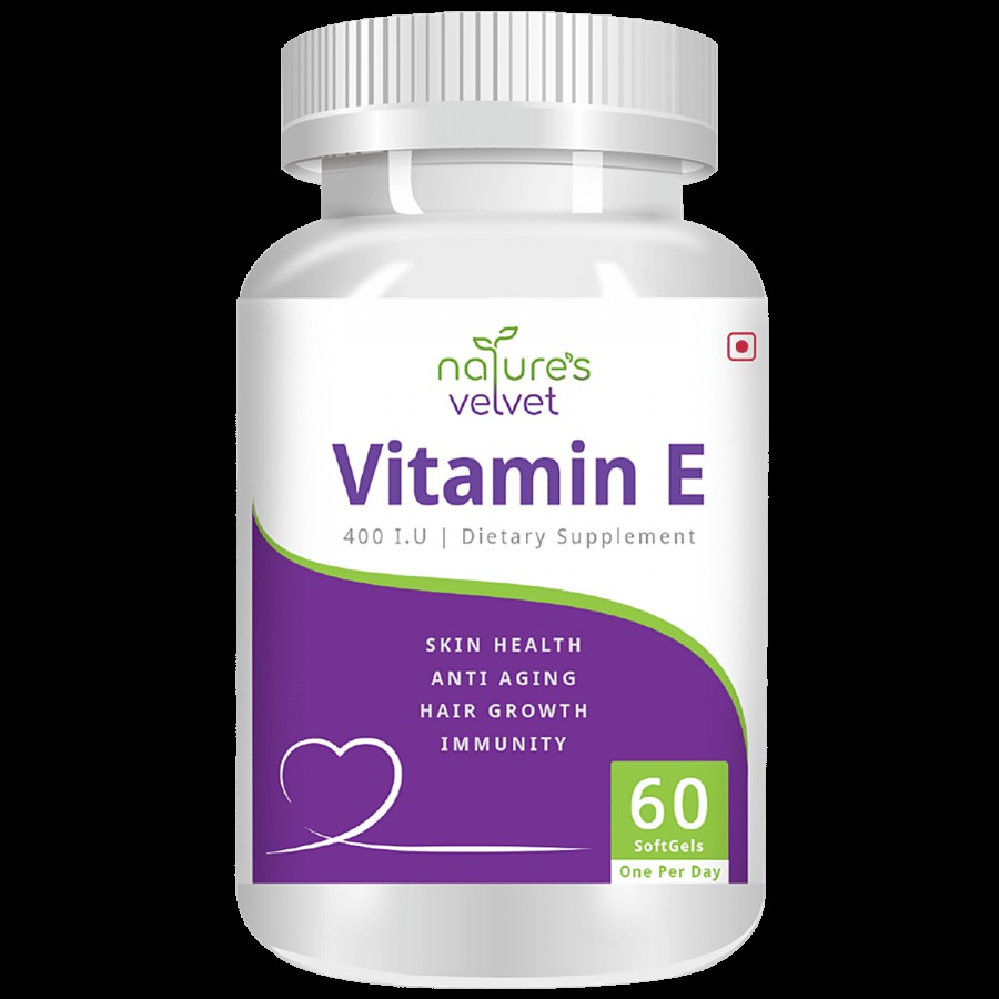 Natures Velvet Vitamin E 400 IU Softgels - Immunity