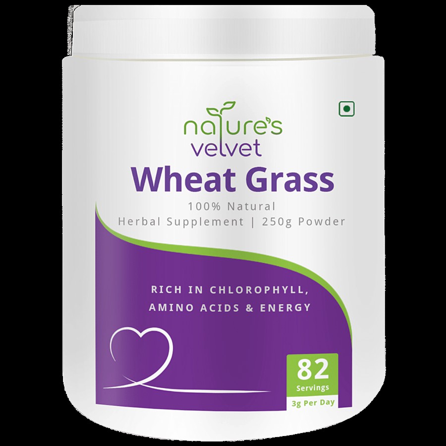 Natures Velvet Wheat Grass Herbal Powder - Rich In Chlorophhyll