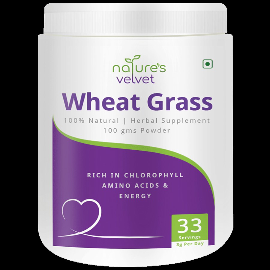 Natures Velvet Wheat Grass Powder - Natural Herbal Supplement