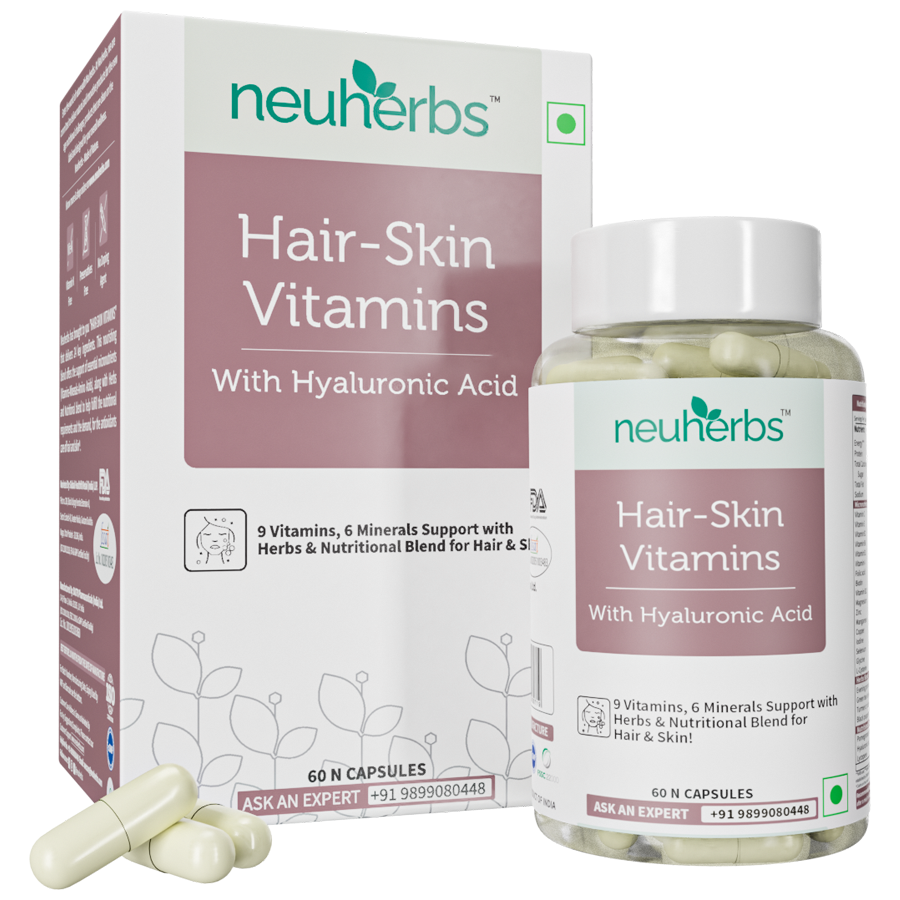 Neuherbs Hair-Skin Vitamin Capsules - With Turmeric Extract