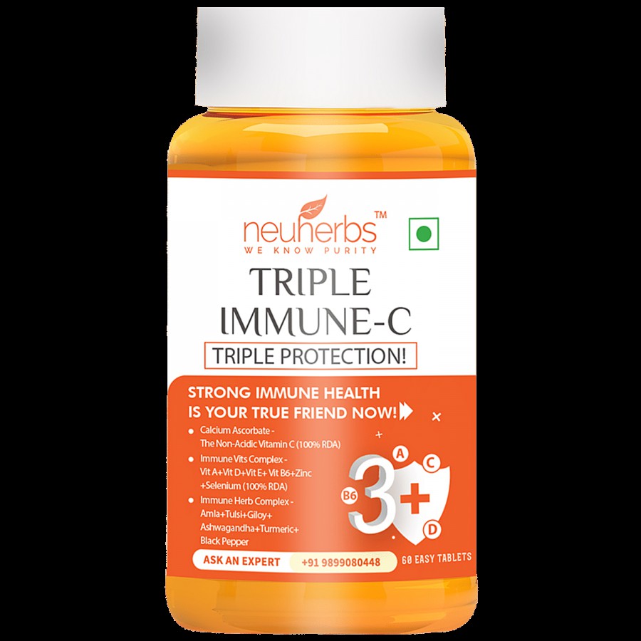 Neuherbs Triple Immune - C Tablets - Immunity Booster & Skincare Booster