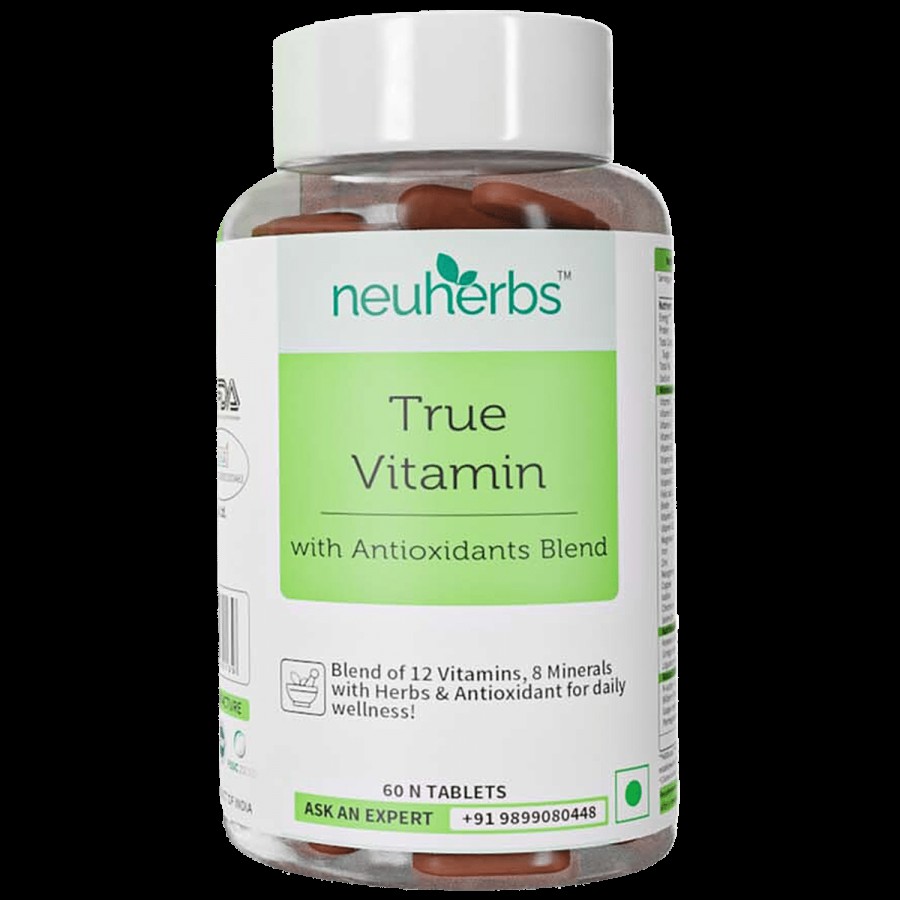 Neuherbs True Vitamins With Iodine Tablets  - Multivitamin With Nutra-Herb Extract