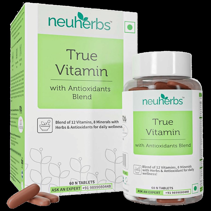 Neuherbs True Vitamins With Iodine Tablets  - Multivitamin With Nutra-Herb Extract