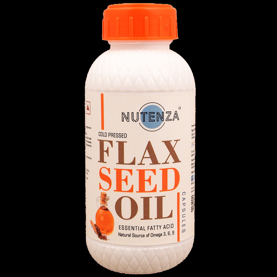 Nutenza Flax Seed Oil Capsules - Cold Compressed