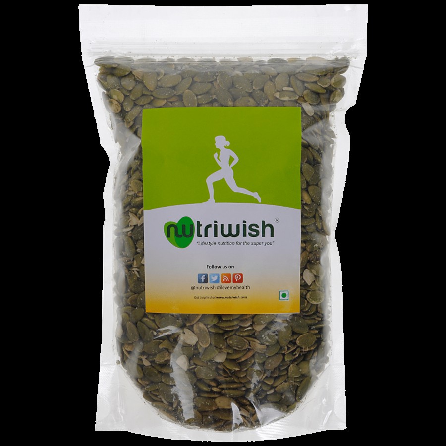 Nutriwish Roasted & Salted Pumpkin Seeds - Premium