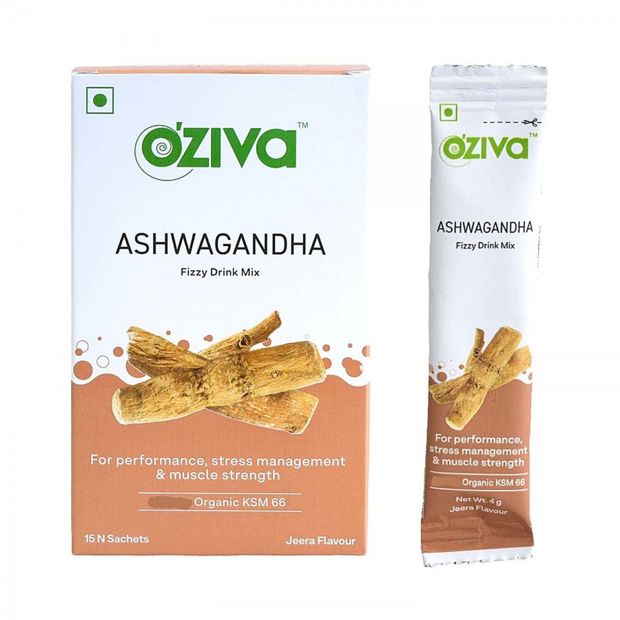 O'ZIVA Plant Based Ashwagandha Fizzy Drink - For Performance