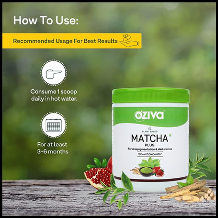 O'ZIVA Plant Based Matcha Plus - High In Antioxidants