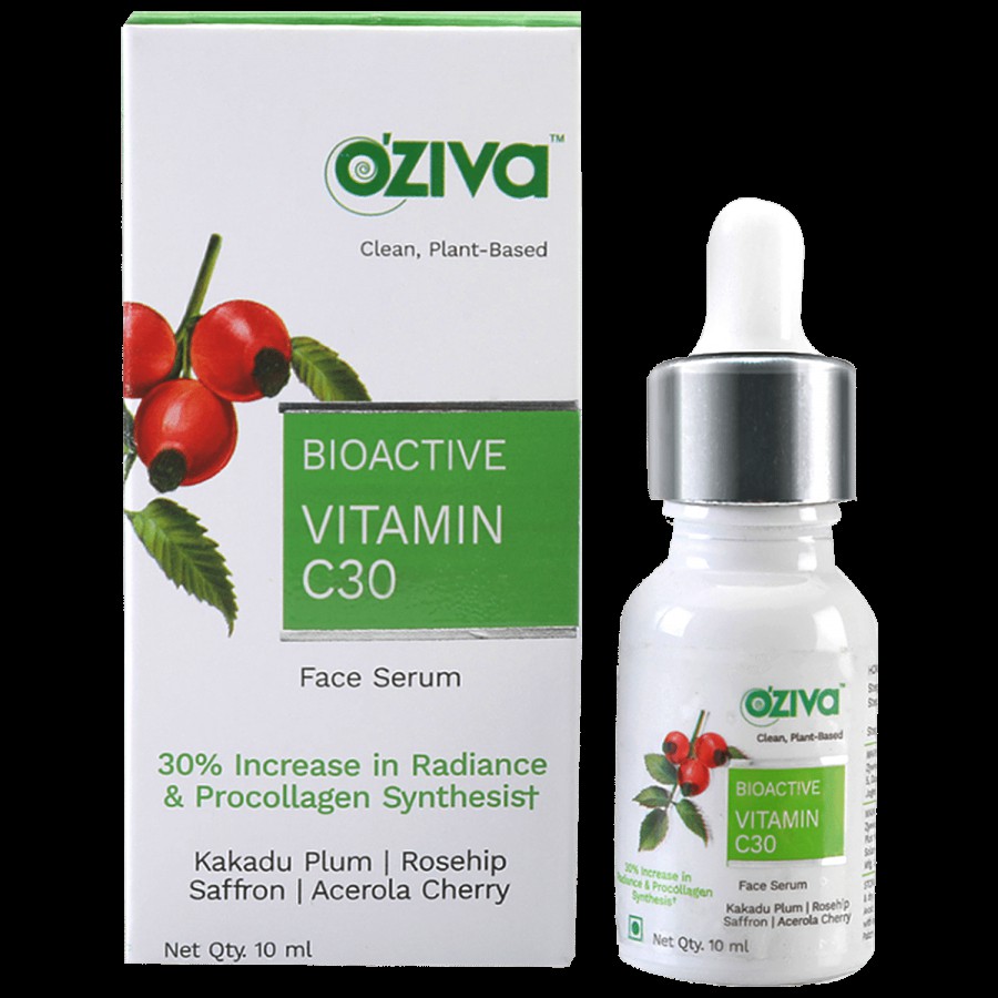 O'ZIVA Vitamin C30 Face Serum For Men & Women - With Pure Bioactives For Skin Radiance & Pigmentation Removal Serum