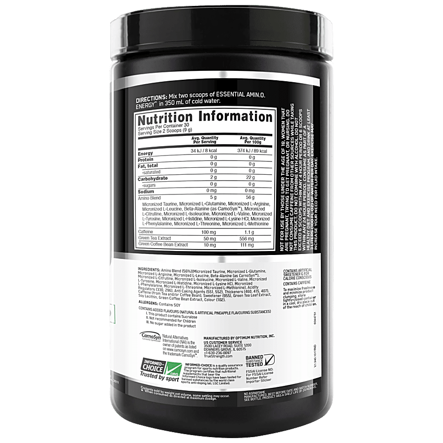 Optimum Nutrition Amino Energy Powder - With BCAA