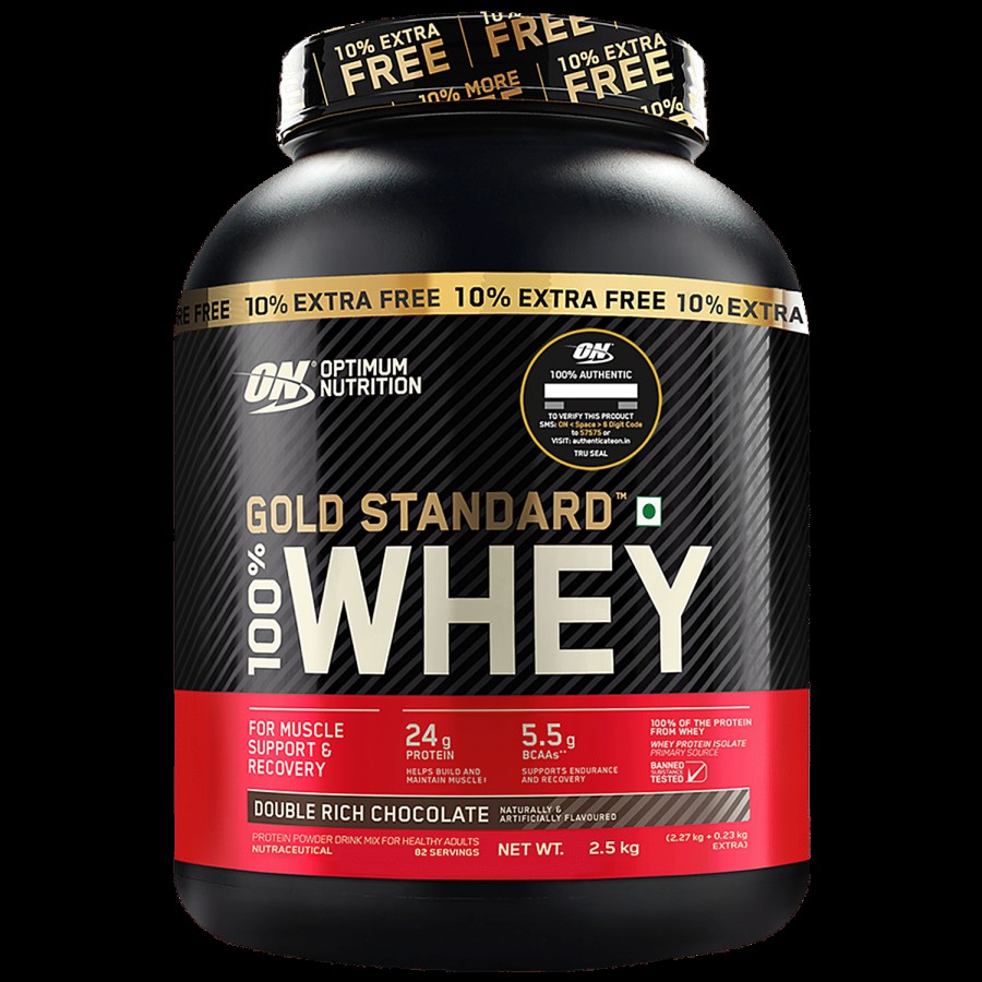 Optimum Nutrition Gold Standard 100% Whey Protein Powder - Double Rich Chocolate