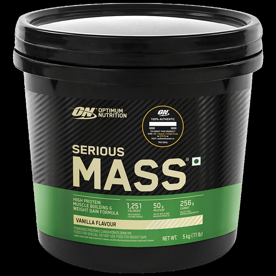 Optimum Nutrition Serious Mass High Protein Mass/Weight Powder - Vanilla